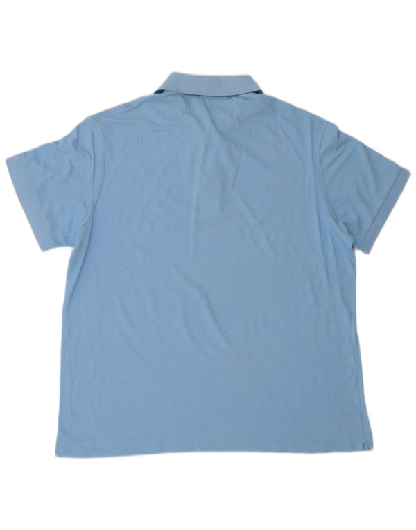 Мужская рубашка-поло Lacoste, размер 6 XL, синяя, хлопок