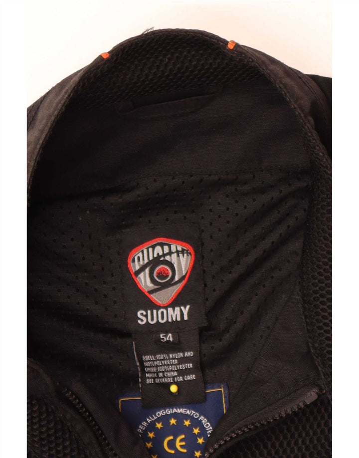 Мужская куртка-гонщик Suomy с графическим рисунком IT 54 2XL, черный нейлон