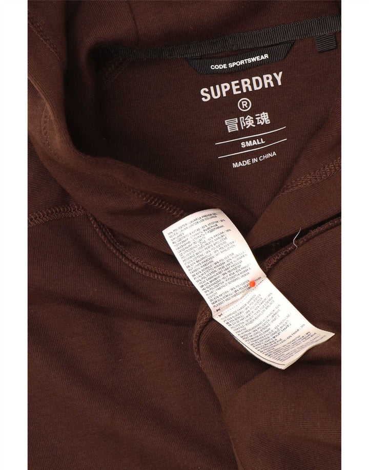 Мужской джемпер с капюшоном Superdry, маленький коричневый, хлопок