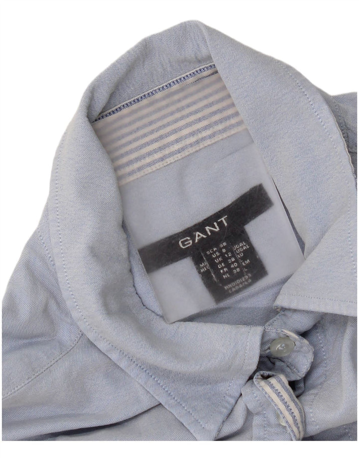 Женская рубашка Gant UK 12, хлопок среднего синего цвета