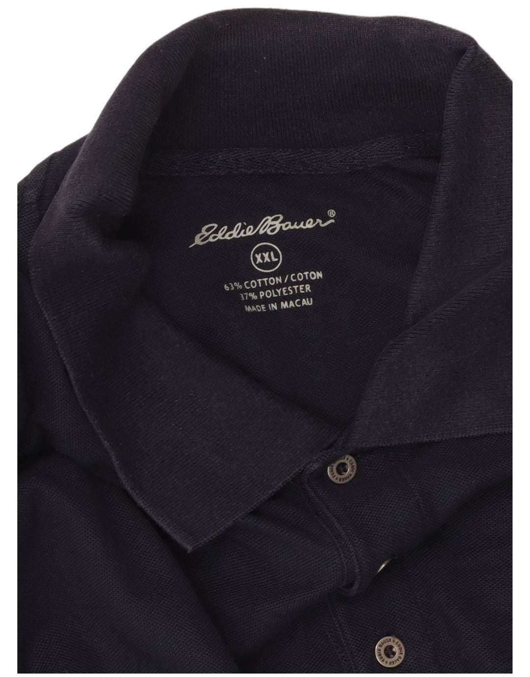 Мужская рубашка-поло EDDIE BAUER 2XL темно-синяя, хлопок