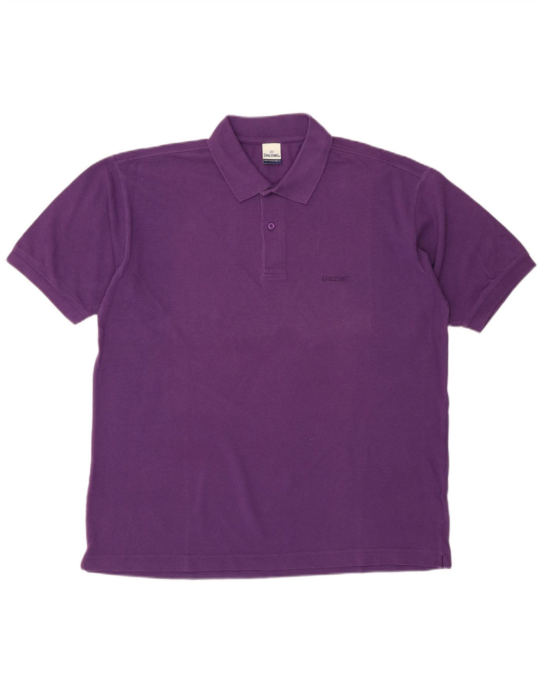 SPALDING Mens Polo Shirt XL Purple Cotton