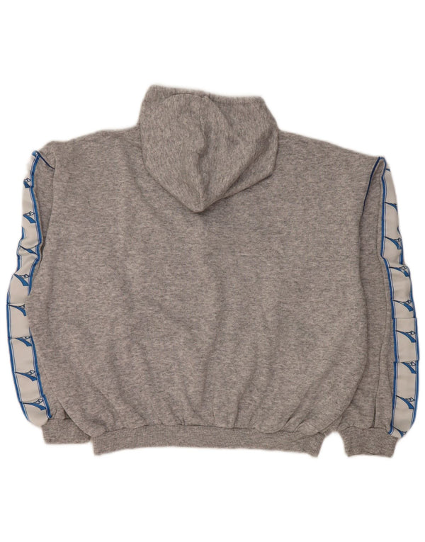 DIADORA Женский джемпер с капюшоном оверсайз с графическим рисунком UK 12 Средний Серый