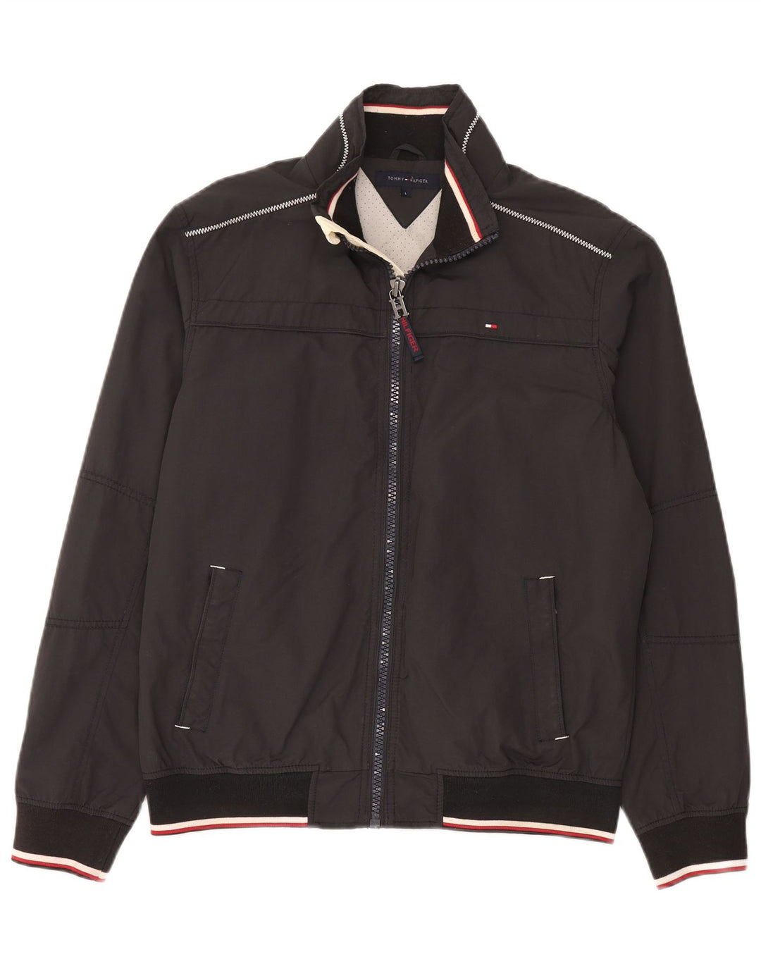 Мужской бомбер Tommy Hilfiger UK 40, большой серый нейлон
