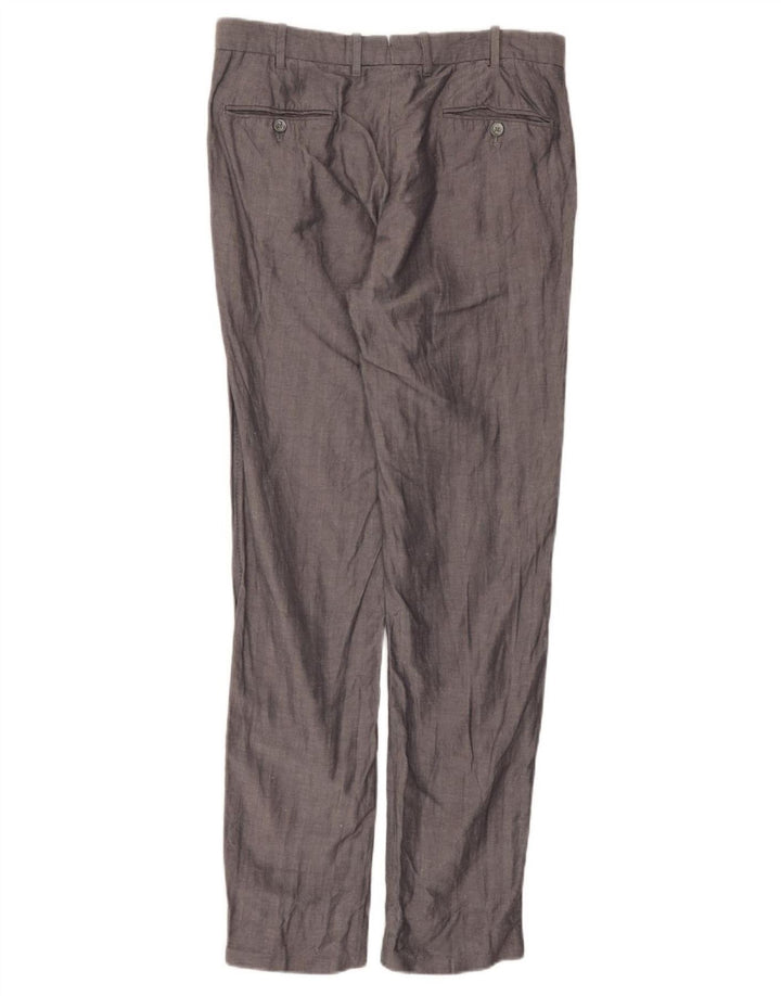 Мужские узкие костюмные брюки Massimo Dutti EU 42, большие W32 L32, серые с узором «елочка»