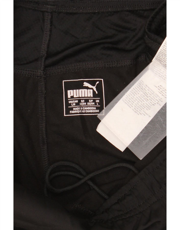 Мужские спортивные брюки PUMA с графическим рисунком, большие черные полиэстер