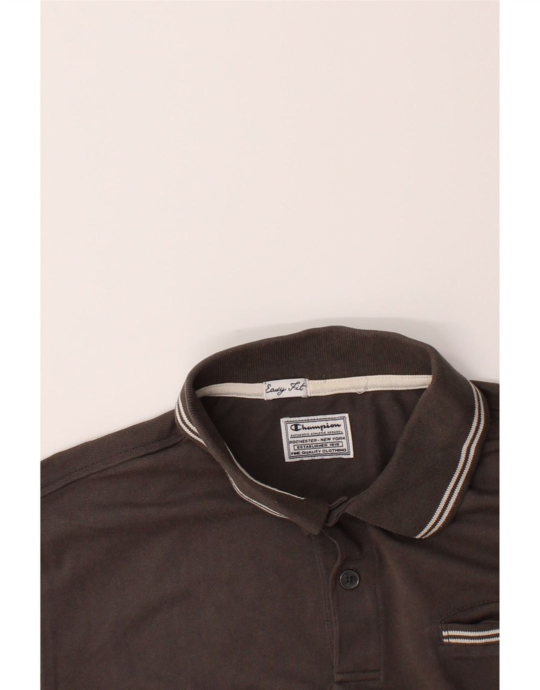 CHAMPION Mens Easy Fit Polo Shirt Medium Grey Cotton Vintage Champion and Second-Hand Champion from Messina Hembry 