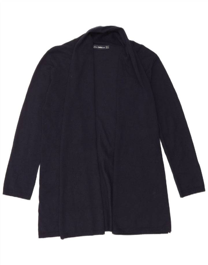 Женский открытый кардиган Zara UK 10, маленький темно-синий из вискозы