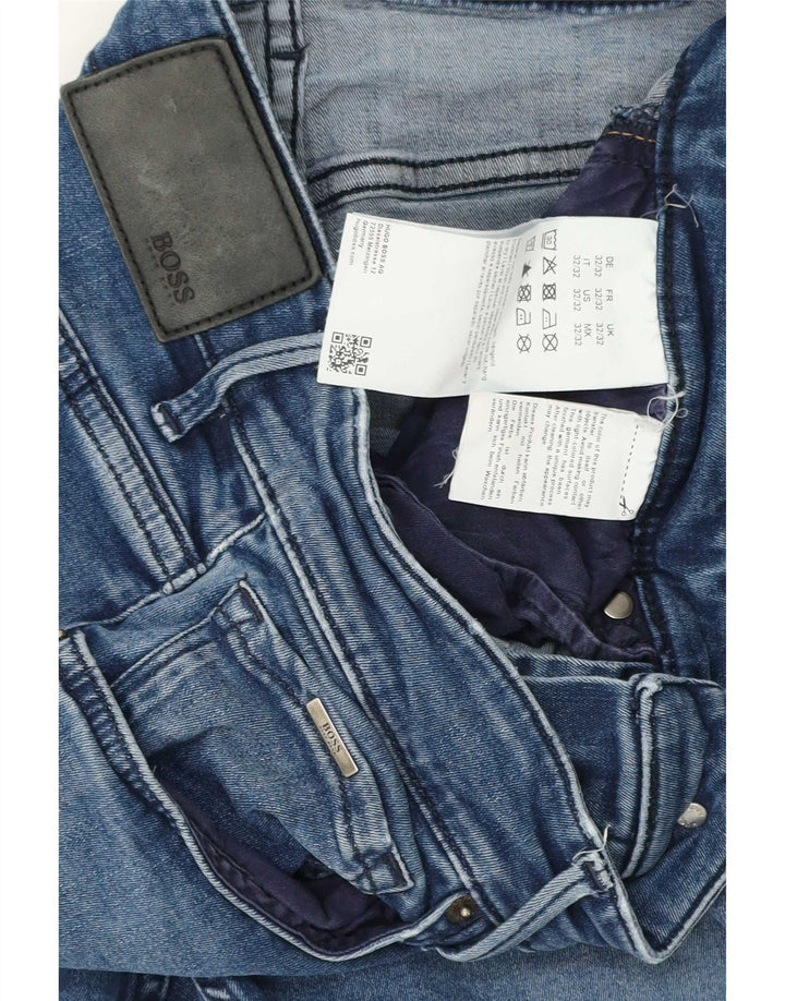 Женские узкие джинсы Hugo Boss W32 L32 Синие, хлопок