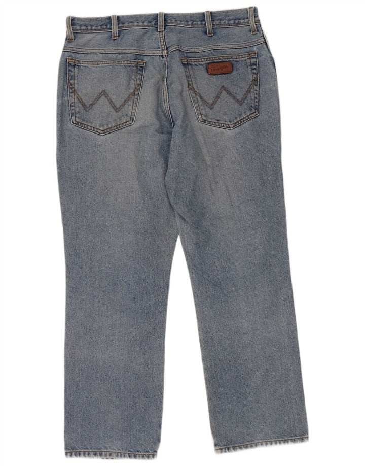 Мужские прямые джинсы Wrangler стандартного кроя W36 L30, синий хлопок