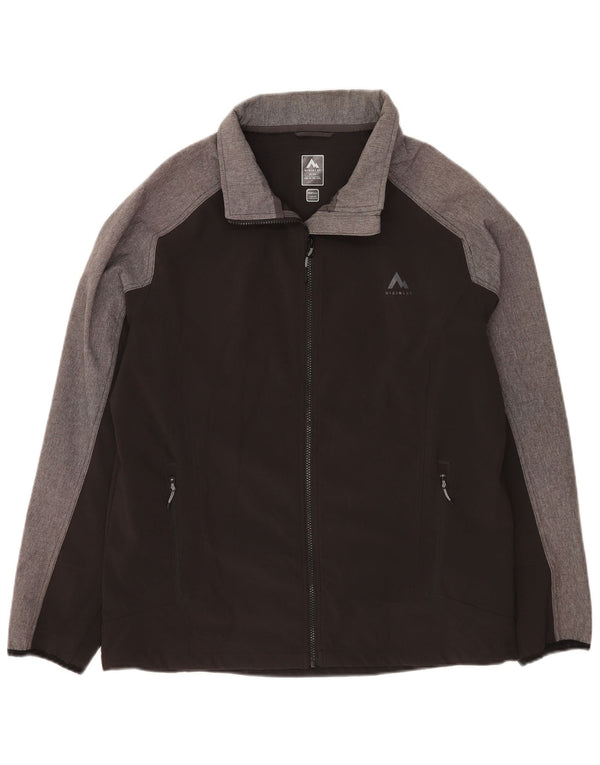 Мужская куртка-бомбер McKinley UK 44 2XL, черная, полиэстер с цветными блоками, спортивная
