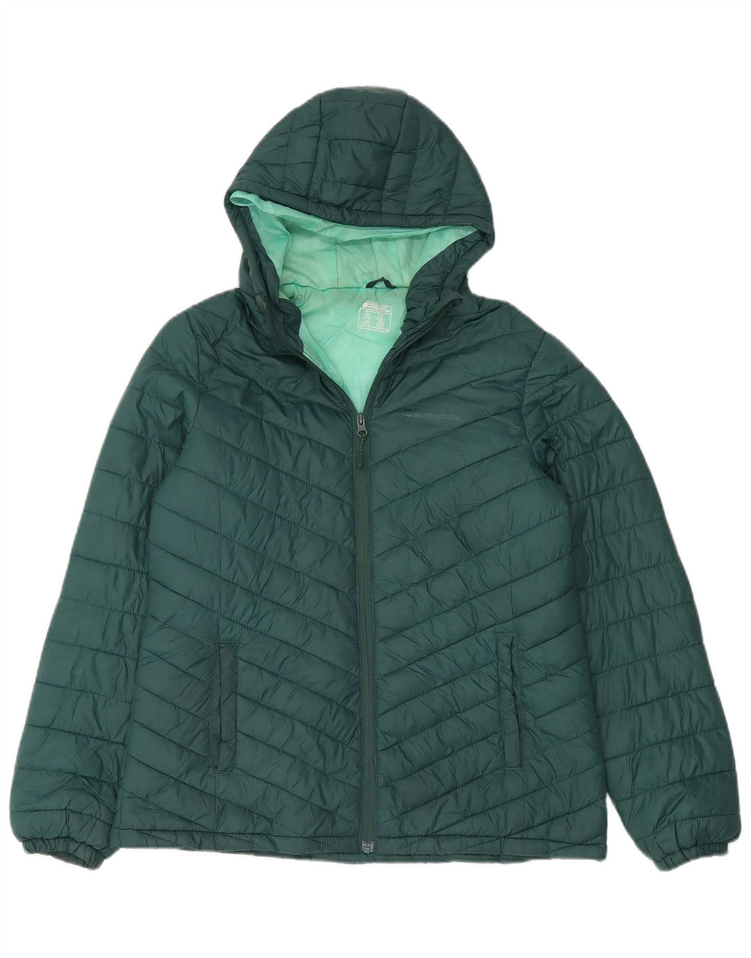 Женская утепленная куртка с капюшоном Mountain Warehouse UK 14, большой зеленый полиамид