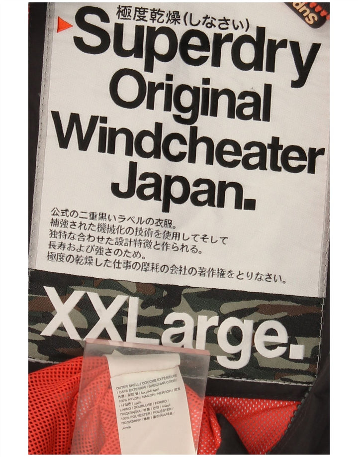 SUPERDRY Женская ветровка-ветровка UK 20 2XL Черный нейлон