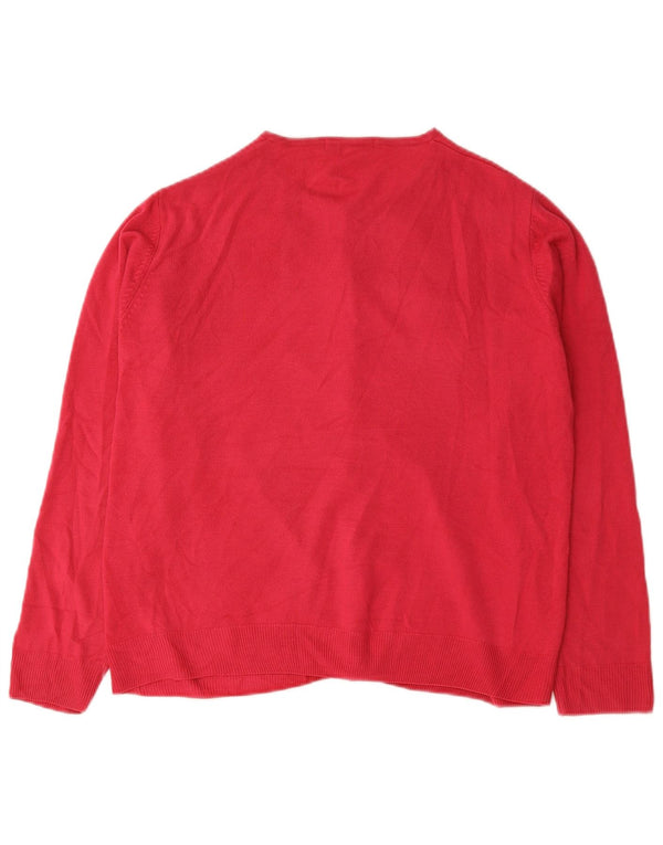 Женский кардиган Marks & Spencer UK 18 XL Розовый акрил