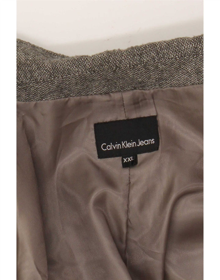 Женский пиджак на 1 пуговице Calvin Klein Jeans UK 20 2XL Серый