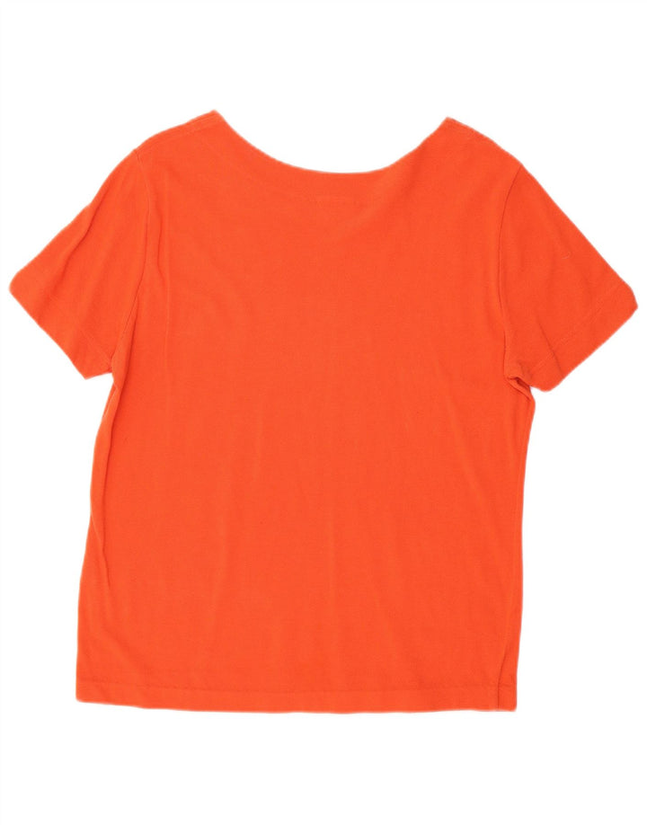 LACOSTE Женская футболка, размер 48 XL, оранжевая