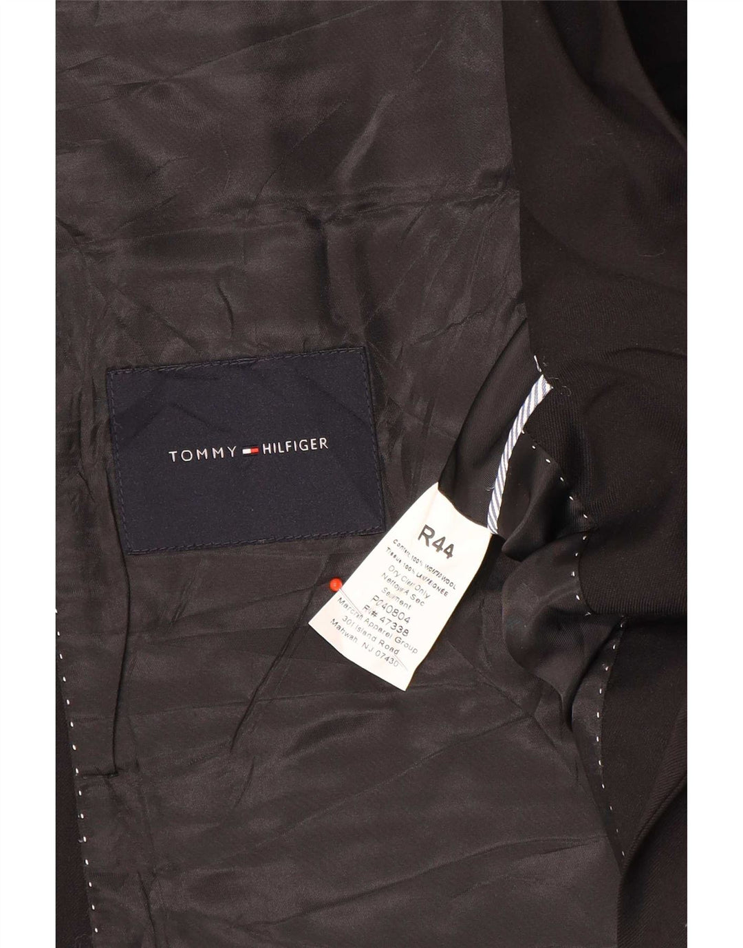 Мужской пиджак Tommy Hilfiger на 2 пуговицах UK 44 2XL, черная шерсть