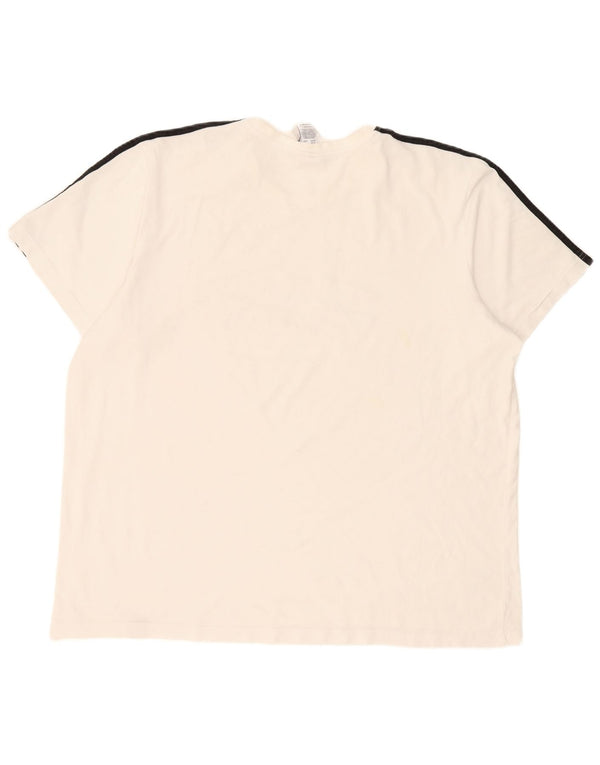 Adidas Мужская футболка с рисунком Paris Top 2XL Белый хлопок