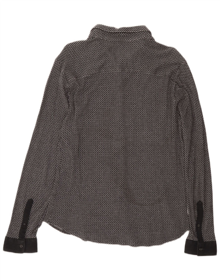 EMPORIO ARMANI Мужская Рубашка 2XL Черная Пятнистая