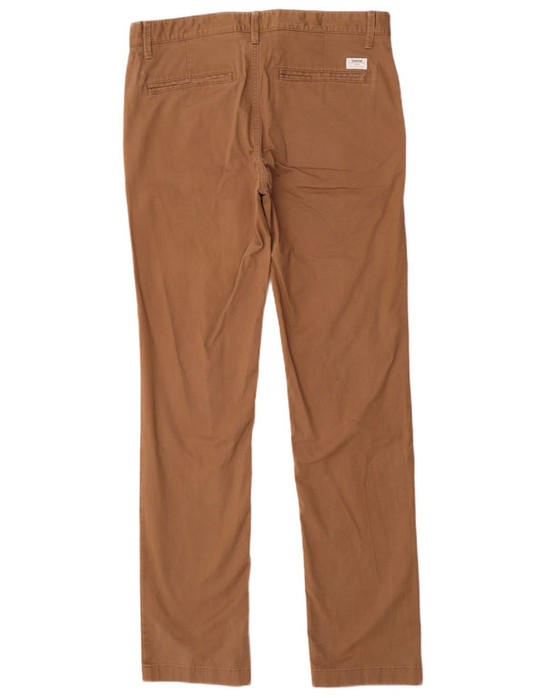 Timberland Mens Slim Chino Trousers W34 L34 Brown