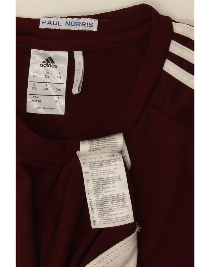 Мужская футболка Adidas Climalite Top 2XL Бордовый полиэстер