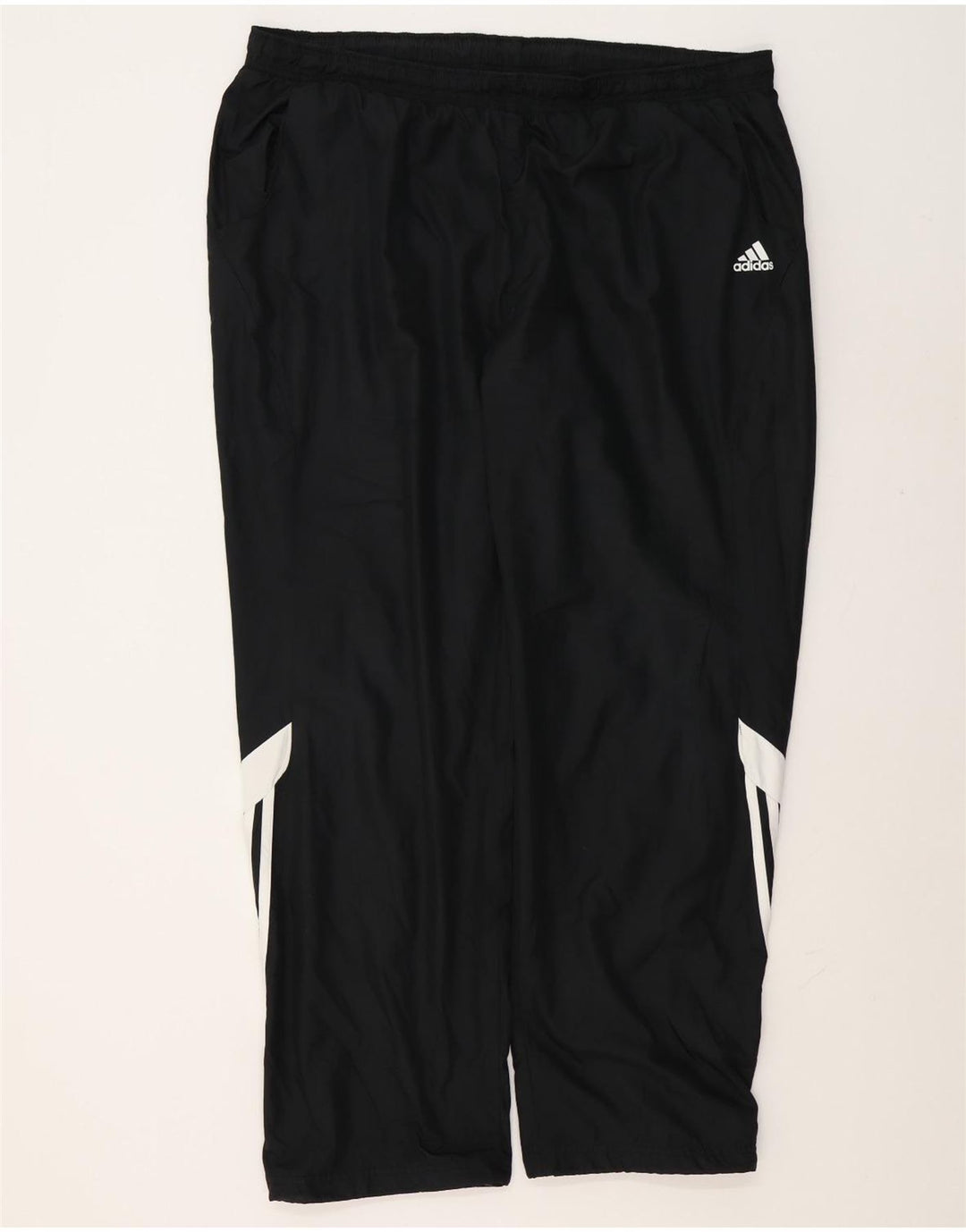 Мужские спортивные брюки Adidas 2XL черные из полиэстера с цветными блоками