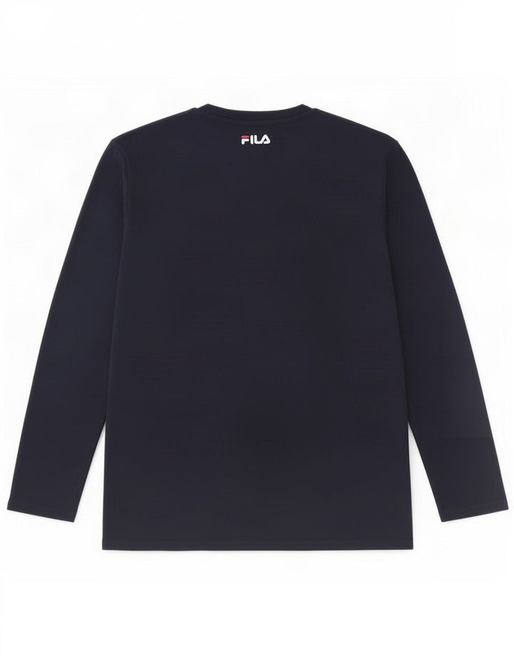 Мужской топ Fila с длинным рукавом XL, темно-синий, хлопок