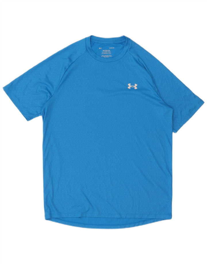 Мужская футболка Under Armour Top среднего синего цвета с геометрическим рисунком