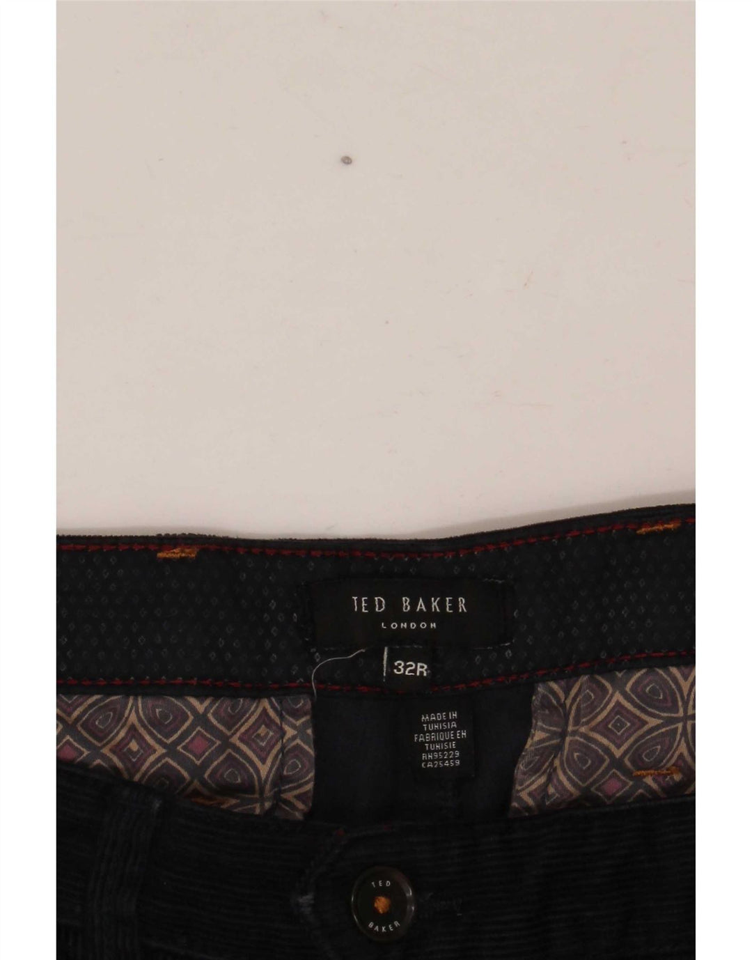 Женские узкие вельветовые брюки Ted Baker W32 L31 Темно-синие