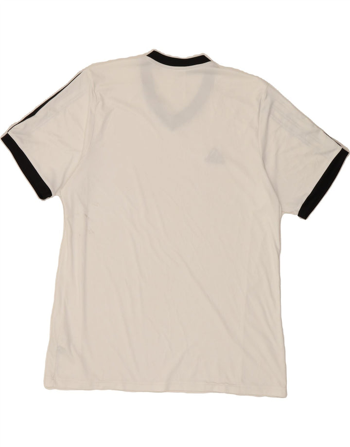 ADIDAS Mens Climalite T-Shirt Top XL White Polyester Vintage Adidas and Second-Hand Adidas from Messina Hembry 