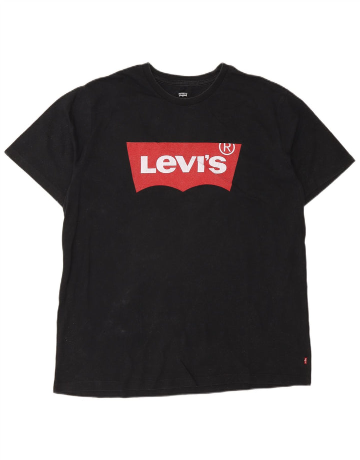 Мужская футболка с рисунком Levi's, верх XL, черный хлопок