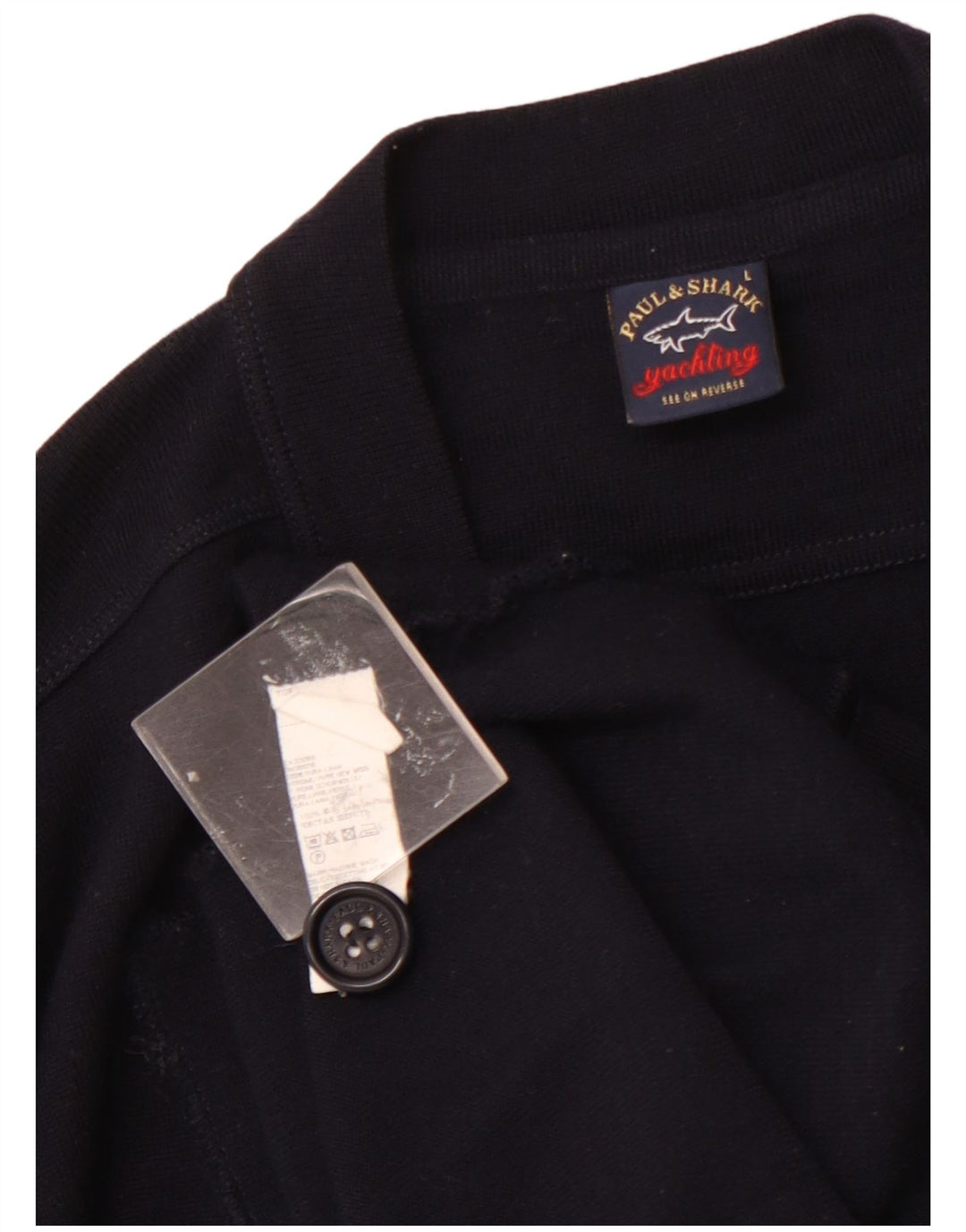 Мужской кардиган PAUL & SHARK, большой темно-синий шерстяной свитер