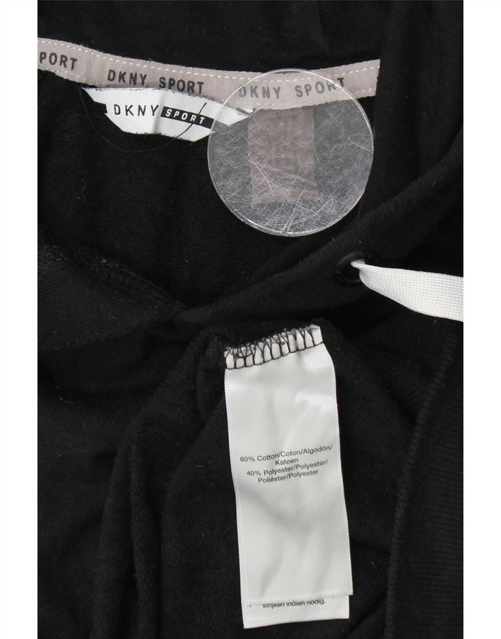Женский джемпер с капюшоном DKNY UK 14, средний черный, хлопок
