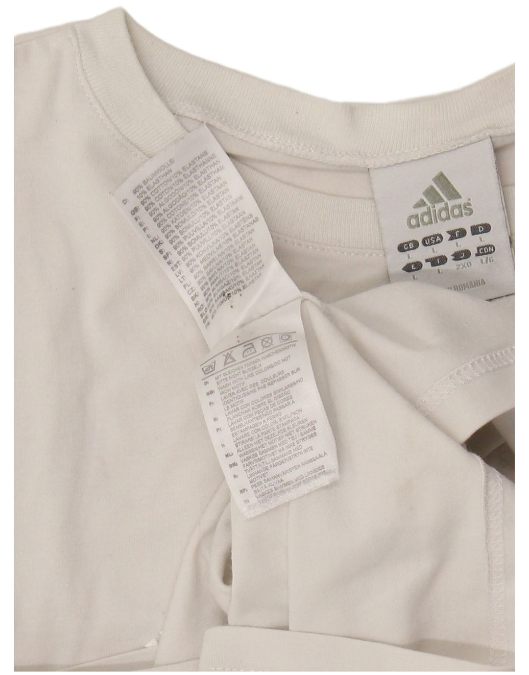 Женская футболка ADIDAS Top UK 14, большой размер, белый хлопок