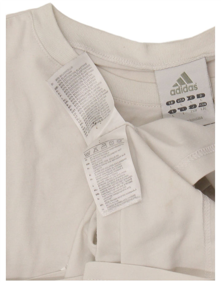 Женская футболка ADIDAS Top UK 14, большой размер, белый хлопок