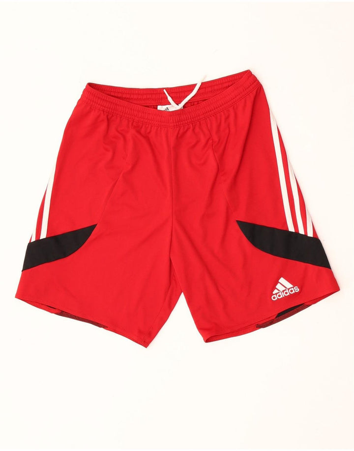Мужские спортивные шорты ADIDAS Climalite, маленькие красные, полиэстер с цветными блоками