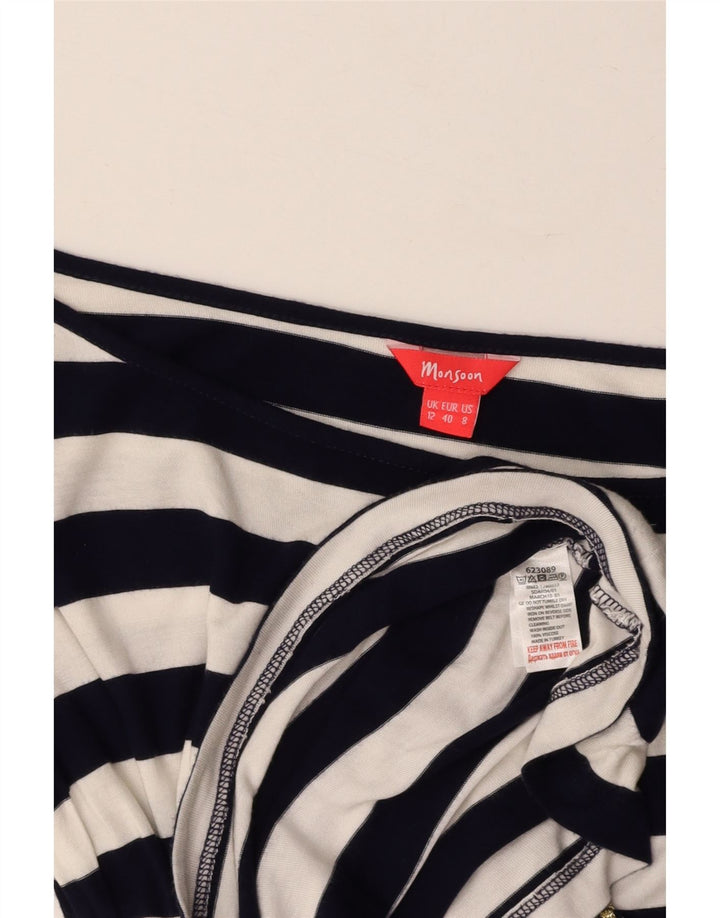 Женская туника MONSONON Top UK 12, средний темно-синий в полоску, вискоза