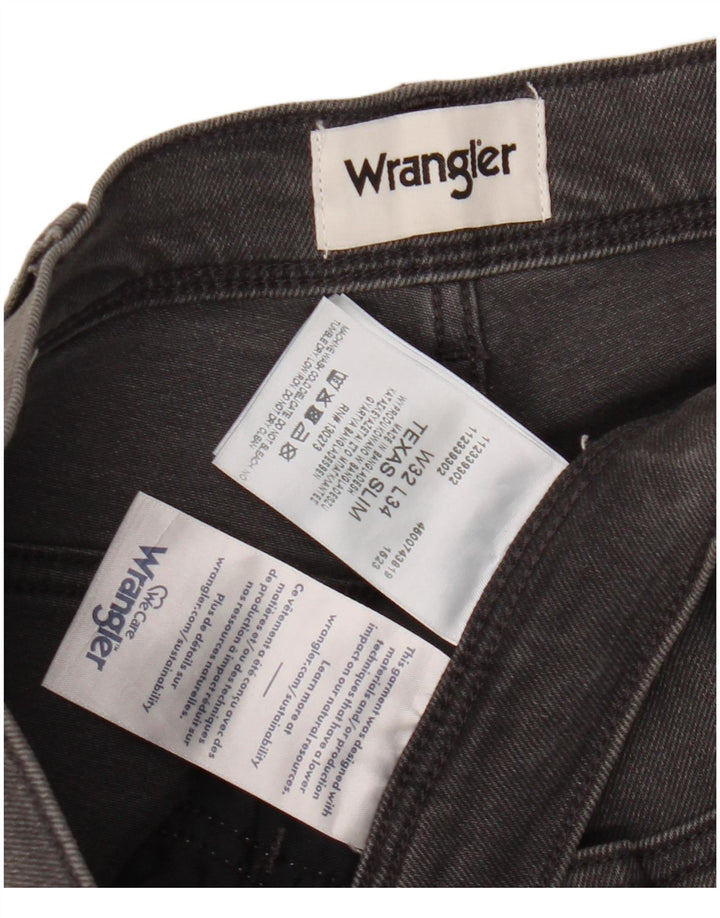 Мужские джинсы Wrangler Texas Slim W32 L34, серый хлопок