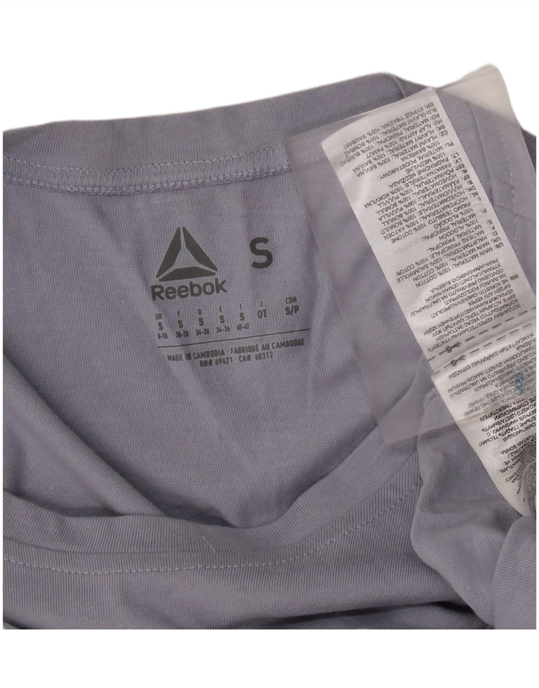 Женская футболка оверсайз с рисунком Reebok, Великобритания, 8/10, маленькая, фиолетовая