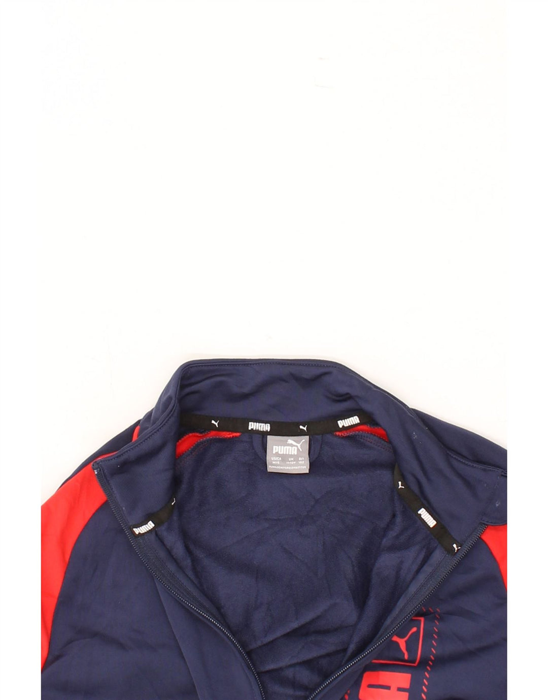 PUMA Boys Graphic Full Tracksuit 11-12 Years  Navy Blue Colourblock Vintage Puma and Second-Hand Puma from Messina Hembry 