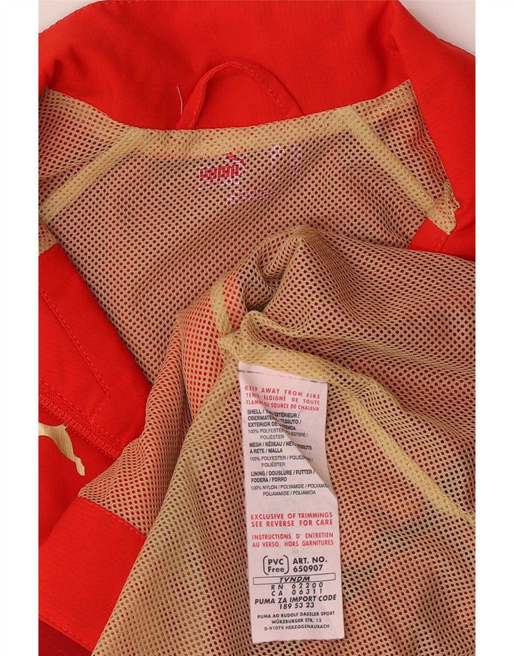 Спортивный костюм Puma для девочек, верхняя куртка 11–12 лет, красный полиэстер с цветными блоками