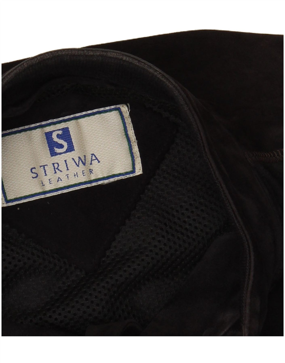 Мужской замшевый жилет STRIWA UK 38, средний темно-синий кожаный