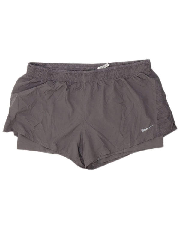 Женские спортивные шорты Nike Dri Fit UK 20 2XL, серый полиэстер