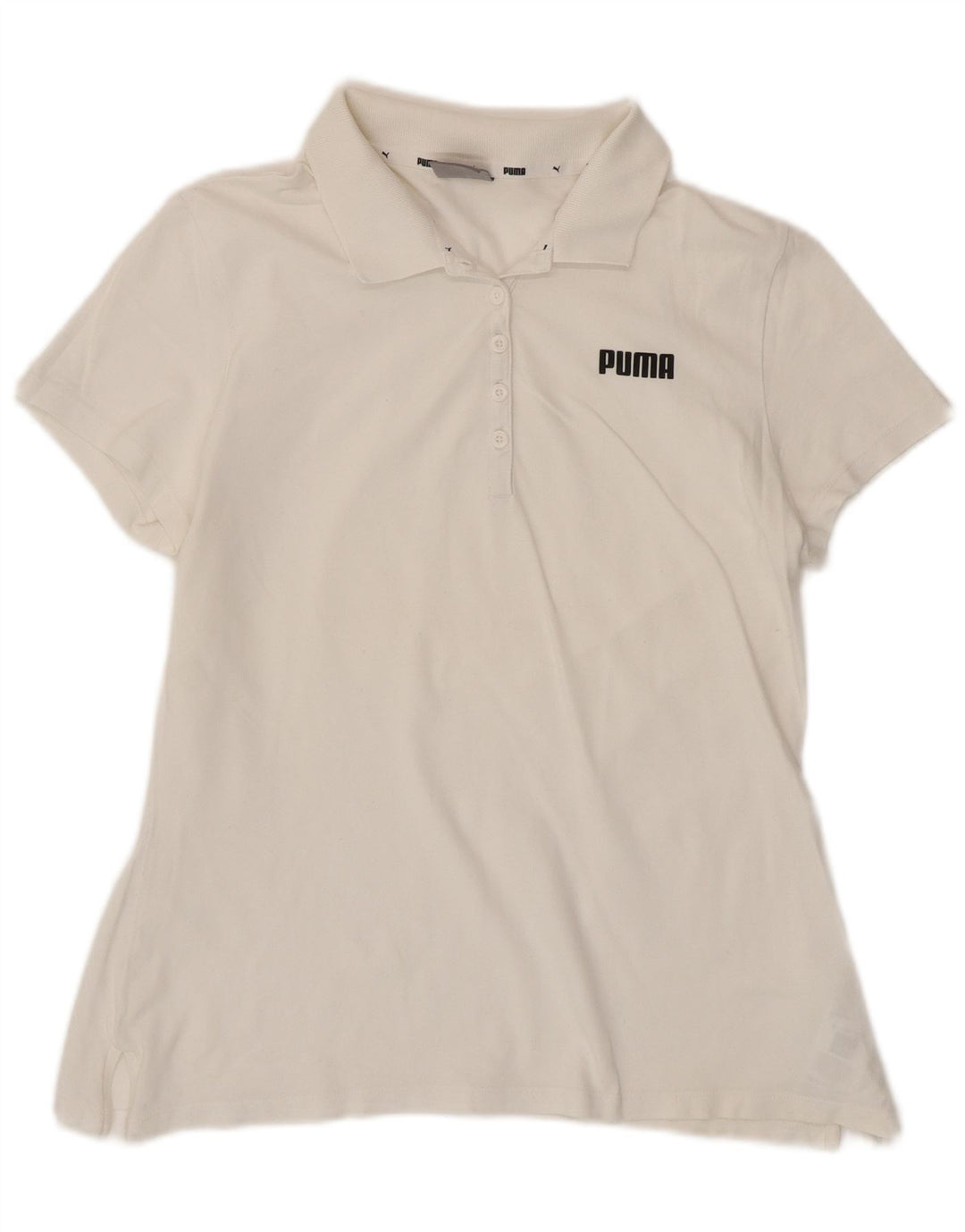PUMA Womens Polo Shirt UK 16 Large  White Cotton
