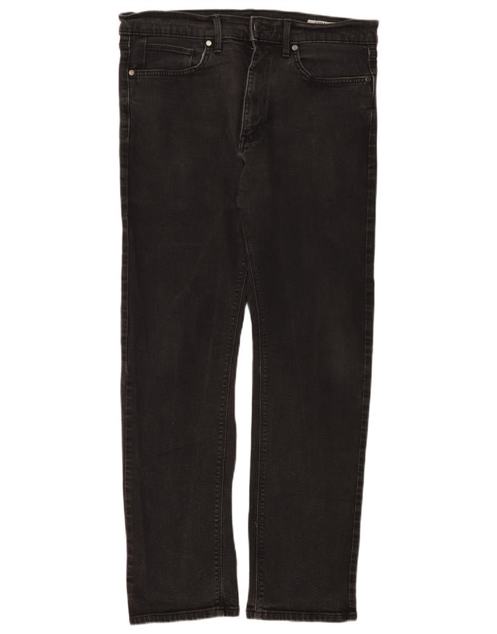 Мужские прямые джинсы Marks & Spencer W34 L31, черный хлопок