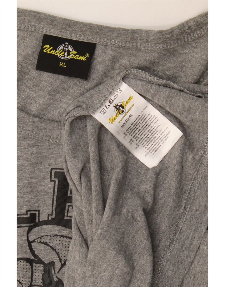 UNCLE SAM Мужской жилет с рисунком XL, серый хлопок