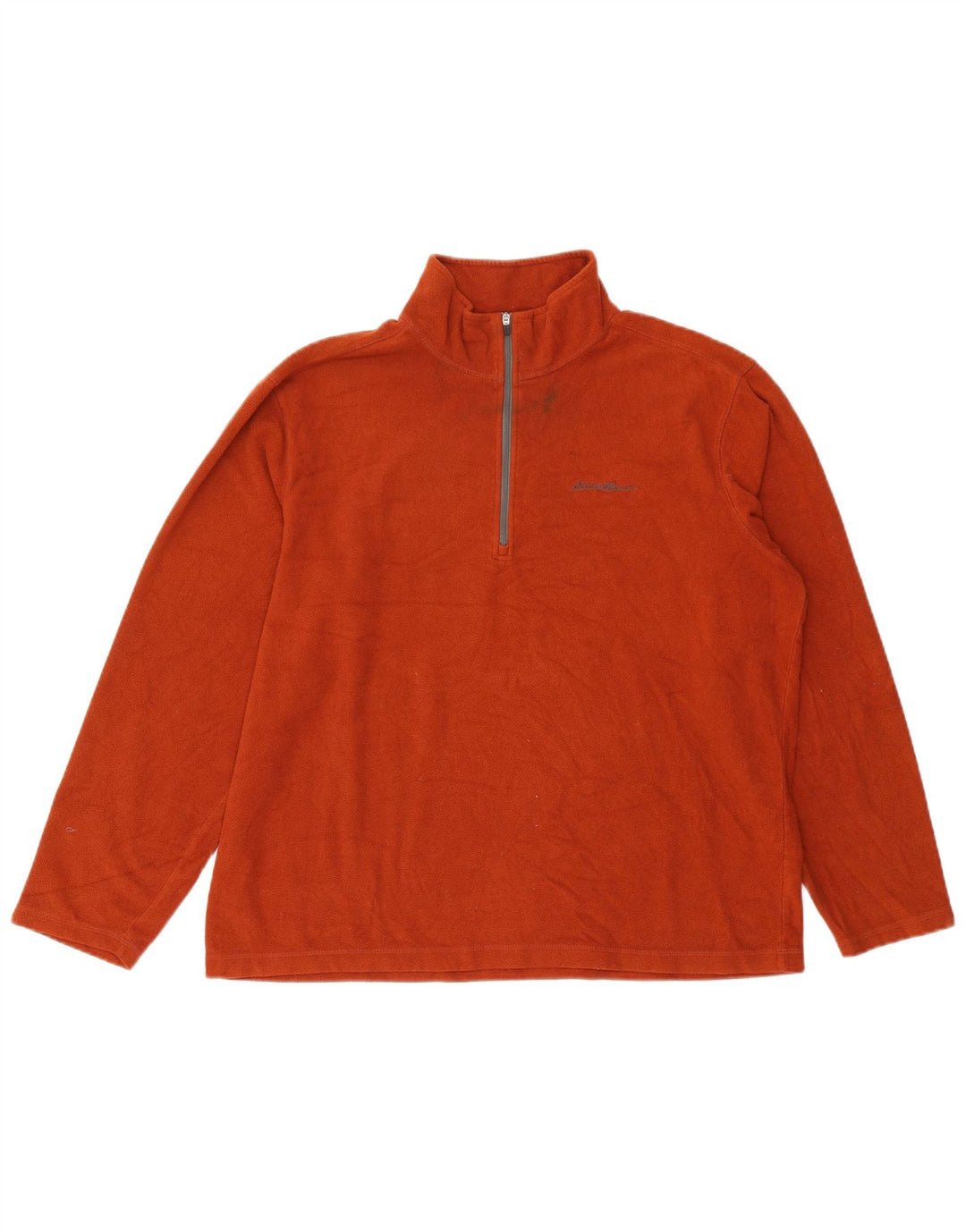 Мужской флисовый джемпер EDDIE BAUER с воротником на молнии, большой оранжевый, полиэстер