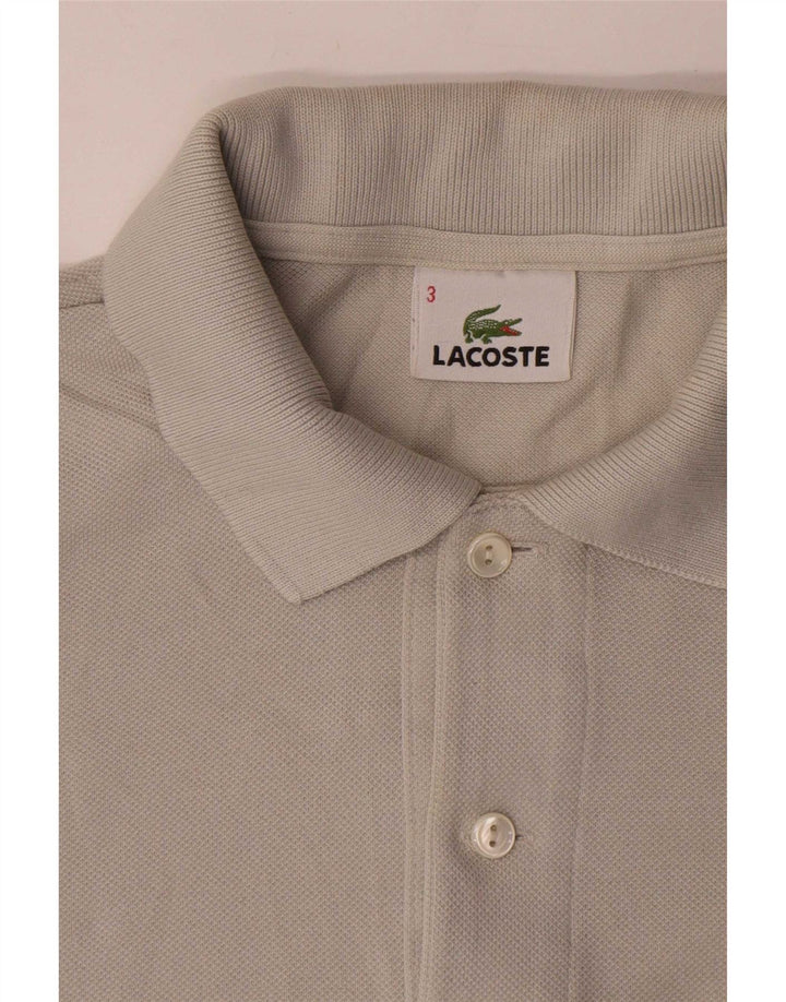 Мужская рубашка-поло Lacoste, размер 3, маленькая, серая, хлопок