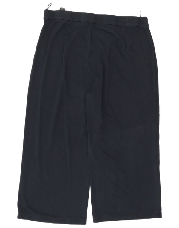 Женские укороченные брюки Marks & Spencer UK 24 4XL W40 L26 Темно-синяя вискоза