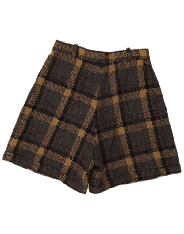 Женские широкие шорты чинос VINTAGE IT 42 Medium W28 Серые в клетку